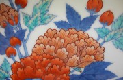 十二代今右衛門　色鍋島　芙蓉模様額皿 十二代今右衛門 色鍋島 芙蓉模様額皿